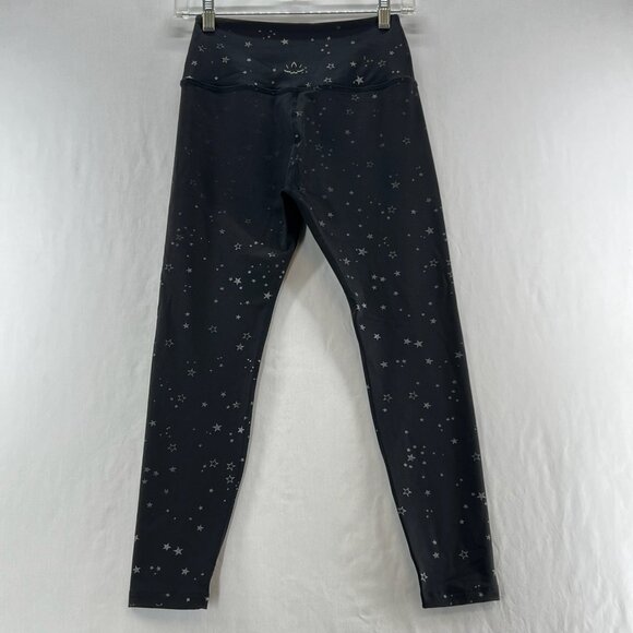 Beyond Yoga Tossed Star High Waist Crop Leggings Size S Iridescent Sparkle Black - Picture 4 of 12
